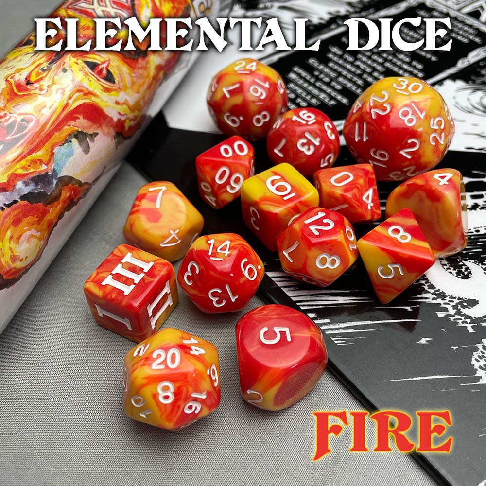 Dungeon Crawl Classics Dice: Elemental Dice - Fire (ONLINE ORDER ONLY)