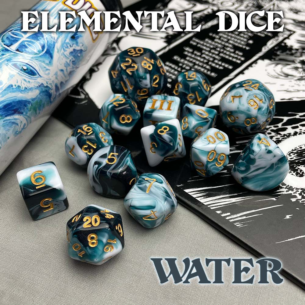Dungeon Crawl Classics Dice: Elemental Dice - Water (ONLINE ORDER ONLY)