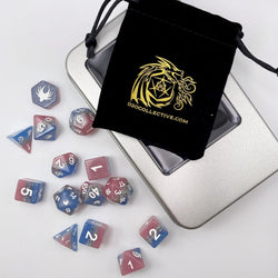 Elemental Glimmer - 14 Piece DnD Dice Set | Acrylic RPG Gaming Dice (ONLINE ORDER ONLY)