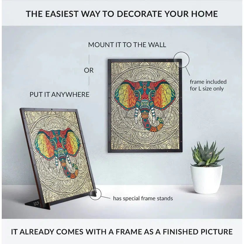 Elephant 250 Piece Wooden Jigsaw Puzzle Geek Toys (ONLINE ORDER ONLY)