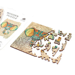 Elephant 40 Piece Mini Wooden Jigsaw Puzzle Geek Toys (ONLINE ORDER ONLY)