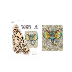 Elephant 40 Piece Mini Wooden Jigsaw Puzzle Geek Toys (ONLINE ORDER ONLY)