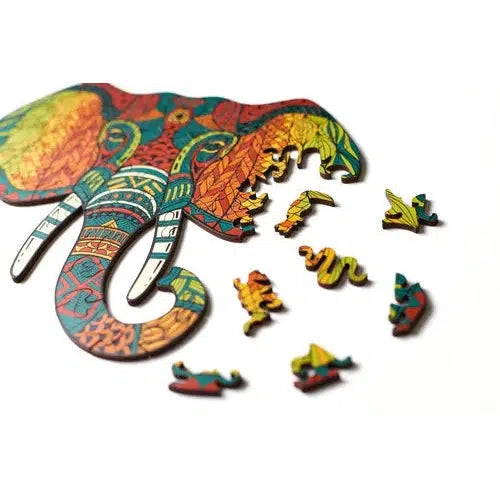 Elephant 70 Piece Wooden Jigsaw Puzzle Geek Toys (ONLINE ORDER ONLY)