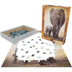 Elephant & Baby 1000 Piece Jigsaw Puzzle Eurographics (ONLINE ORDER ONLY)