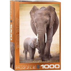 Elephant & Baby 1000 Piece Jigsaw Puzzle Eurographics (ONLINE ORDER ONLY)