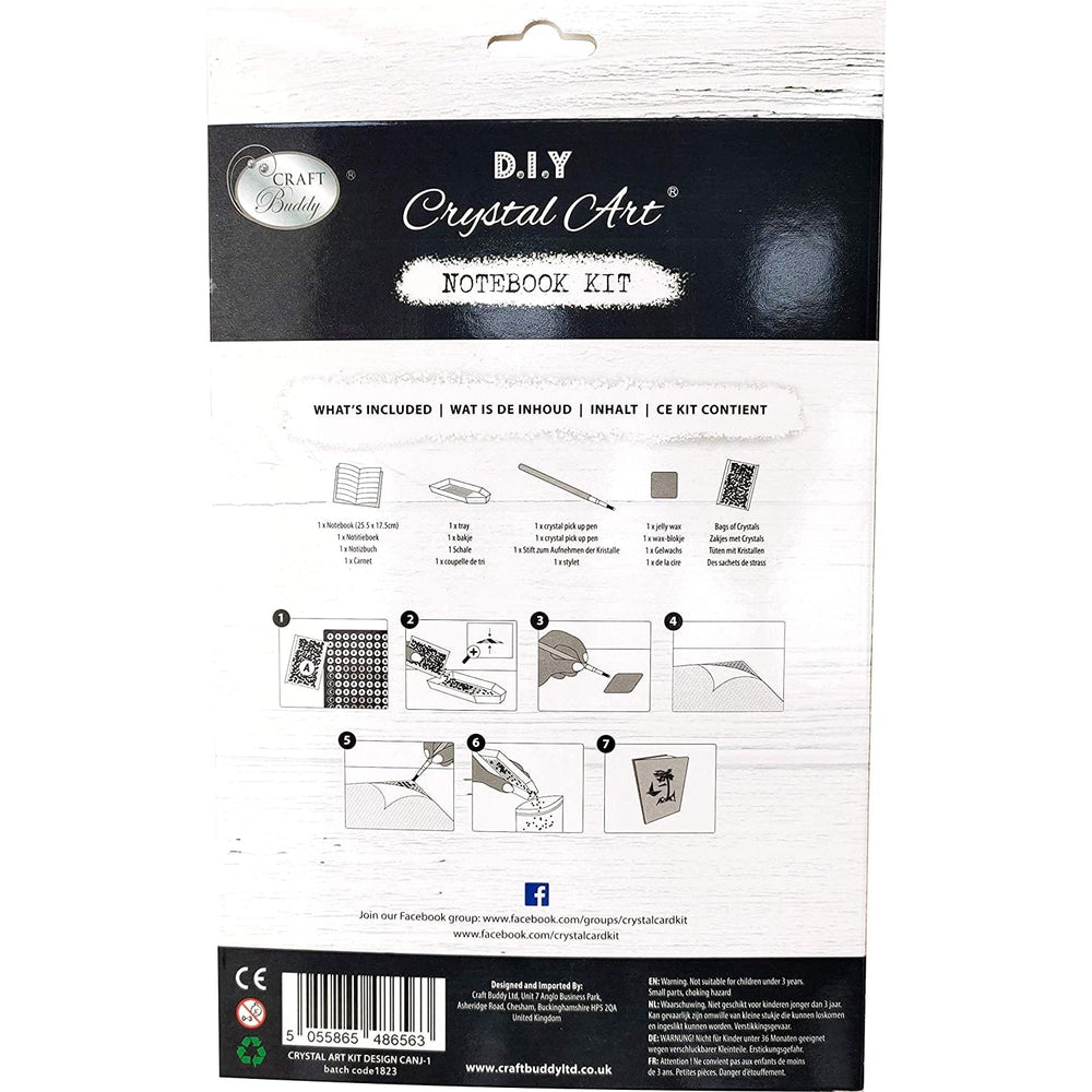 Elephant Fantasy Crystal Art Notebook Kit Craft Buddy (ONLINE ORDER ONLY)