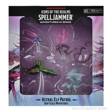 D&D: Icons of the Realms - Ship Scale - Astral Elf Patrol (ONLINE ORDER ONLY)