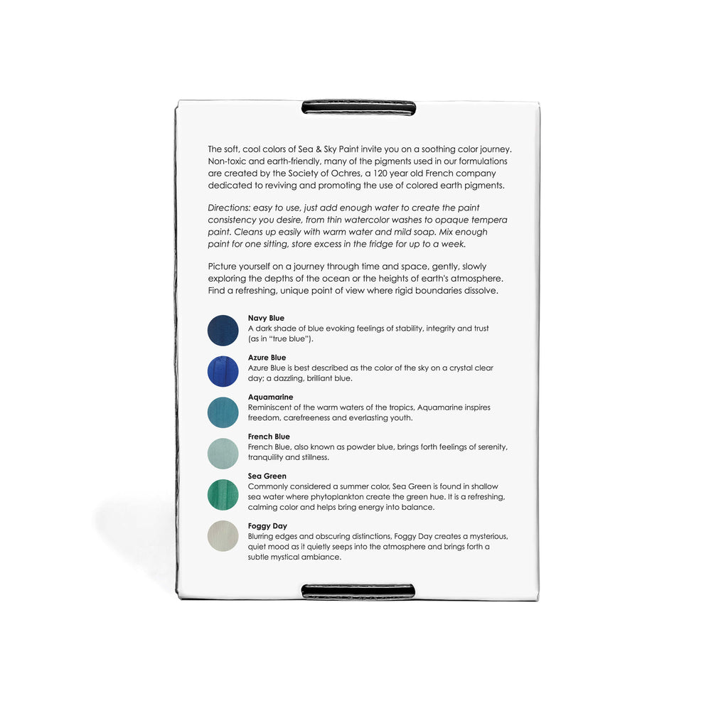 Sea & Sky Paint Set – Non-Toxic Earth Pigments (15–17g per Vial) (ONLINE ORDER ONLY)