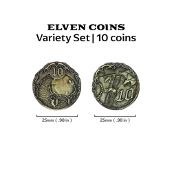 Adventure Coins – Elven Metal Coins Elf Set of 10