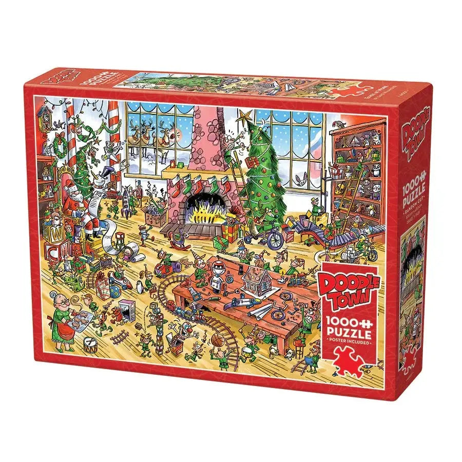 Elves at Work Doodle Town 1000 Piece Jigsaw Puzzle Cobble Hill (ONLINE ORDER ONLY)