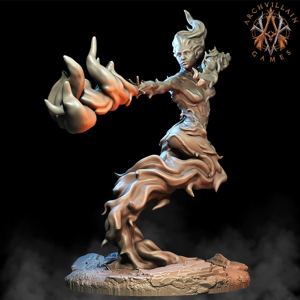 3D Printed Archvillain Games Magma Lords - Ember Maidens 28mm 32mm D&D (Online Only)