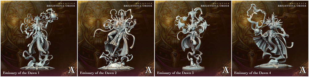 3D Printed Archvillain Games Emissary of the Dawn Solstice Ray of Sol Myr 28 32mm D&D (Online Only)