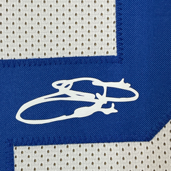 Framed Facsimile Autographed Emmitt Smith Dallas 35x39 White Reprint Laser Auto Football Jersey (ONLINE ORDER ONLY)