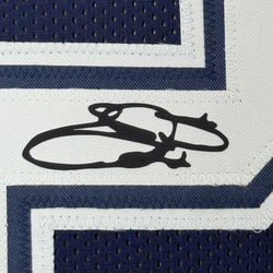 Framed Facsimile Autographed Emmitt Smith 35x39 Dallas Blue Reprint Laser Auto Football Jersey (ONLINE ORDER ONLY)