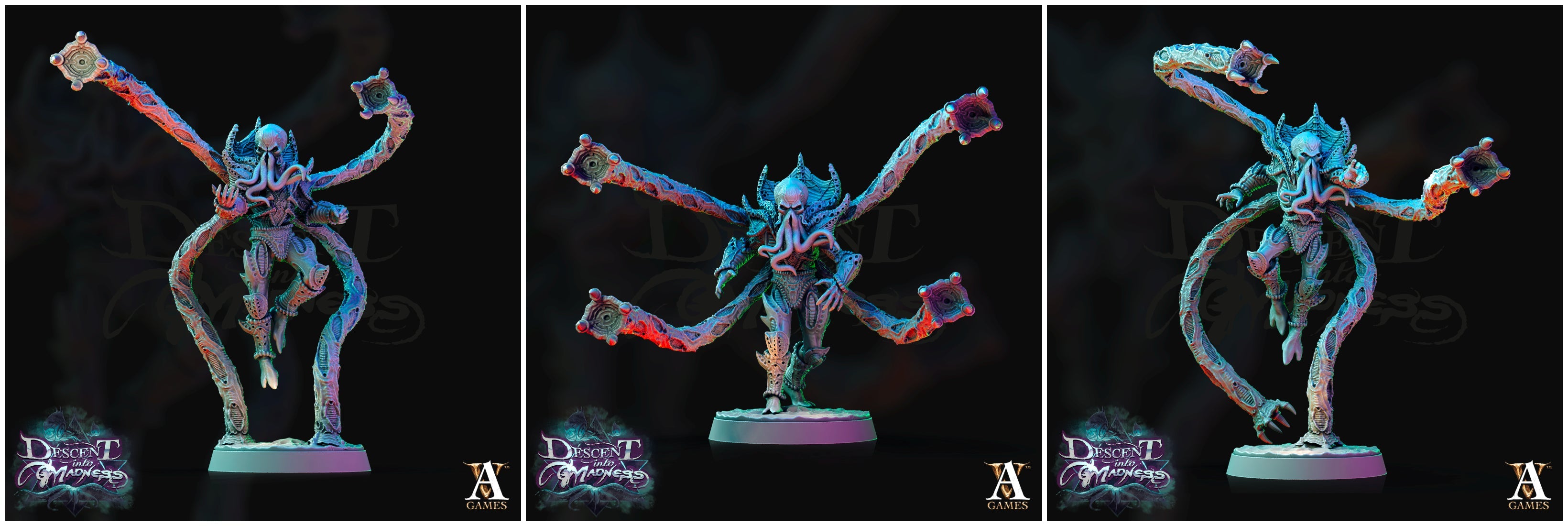 3D Printed Archvillain Games Descent into Madness Encephalid Shocktroopers 28 32mm D&D (Online Only)