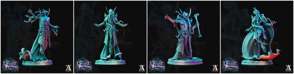 3D Printed Archvillain Games Descent into Madness Encephalids Enlightened 28 32mm D&D (Online Only)