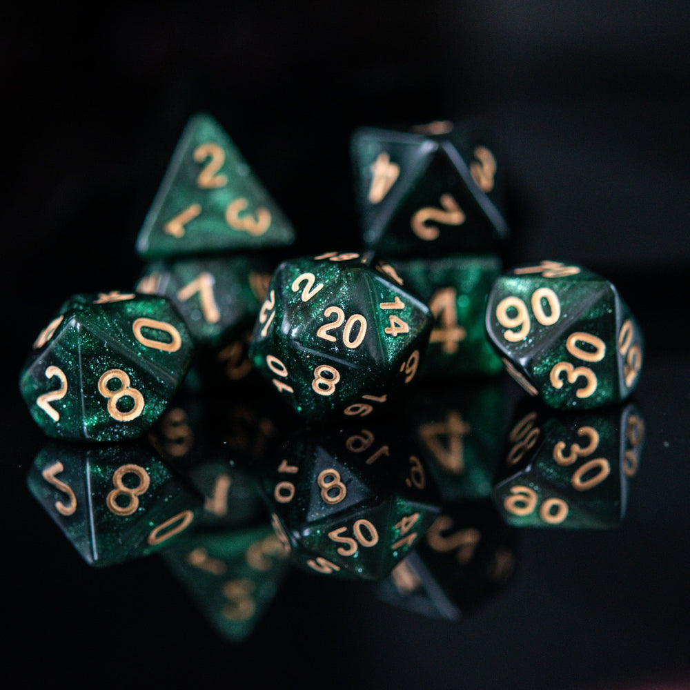 Pre-Order || Enchanted Forest Dew Acrylic Dice Set