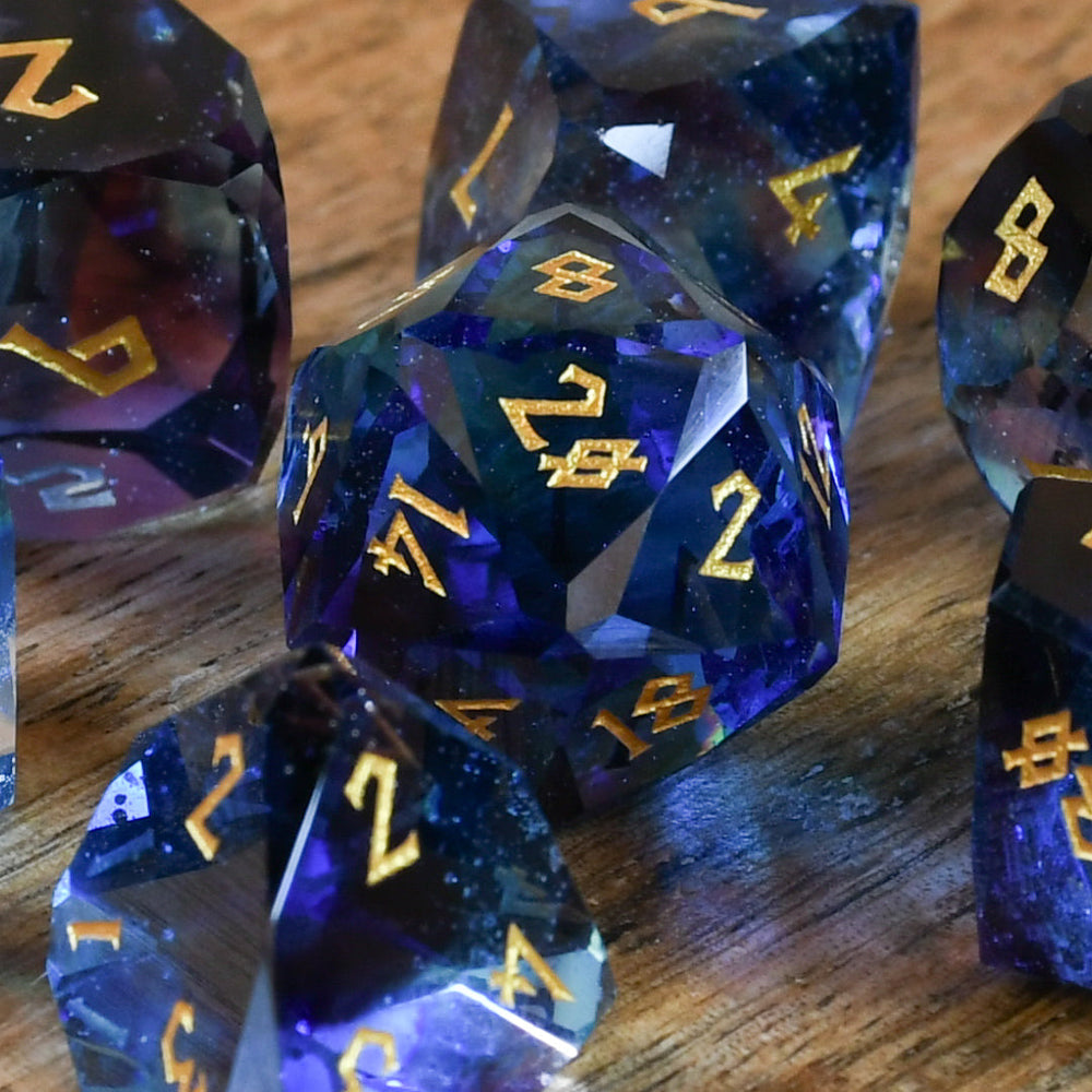 Pre-Order || Enchanted Waters Multifaceted Glass Dice Set