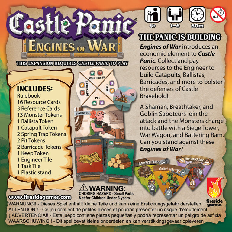 Castle Panic 2nd Edition:  Engines of War Expansion (ONLINE ORDER ONLY)