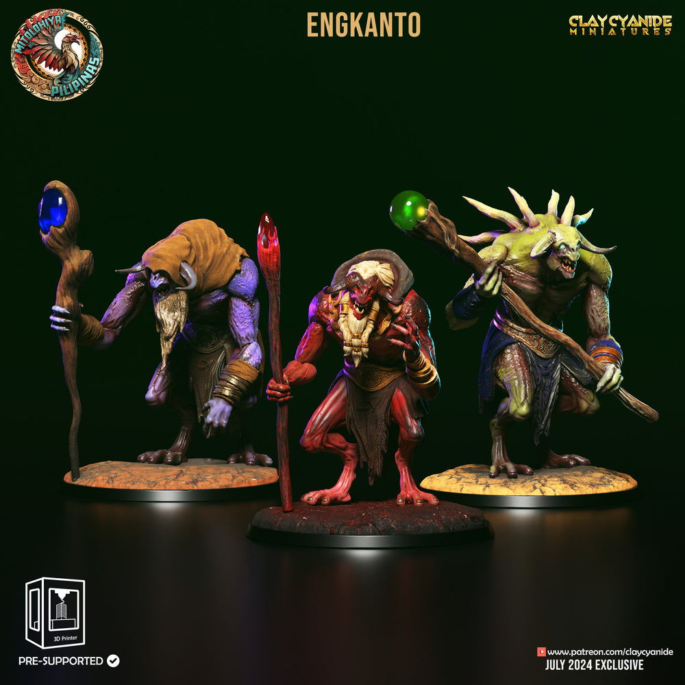 3D Printed Clay Cyanide Engkanto Set Philippine Mythology 28 32 mm D&D (Online Only)