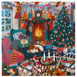 English Cottage Christmas 1000 Piece Jigsaw Puzzle eeBoo (ONLINE ORDER ONLY)