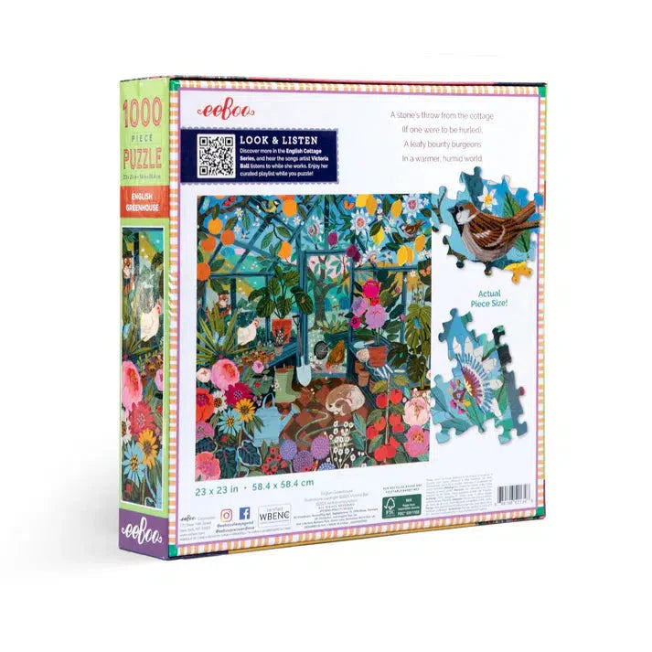 English Greenhouse 1000 Piece Jigsaw Puzzle eeBoo (ONLINE ORDER ONLY)
