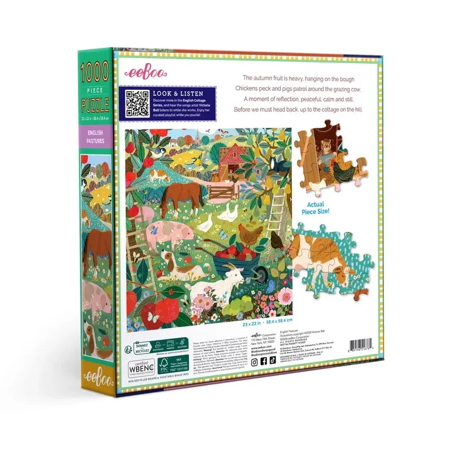English Pastures 1000 Piece Jigsaw Puzzle eeBoo