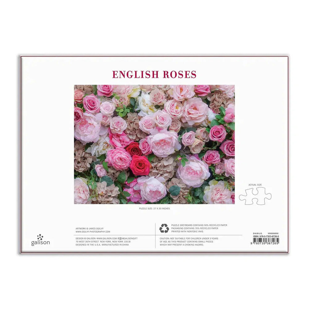 English Roses 1000 Piece Jigsaw Puzzle Galison (ONLINE ORDER ONLY)