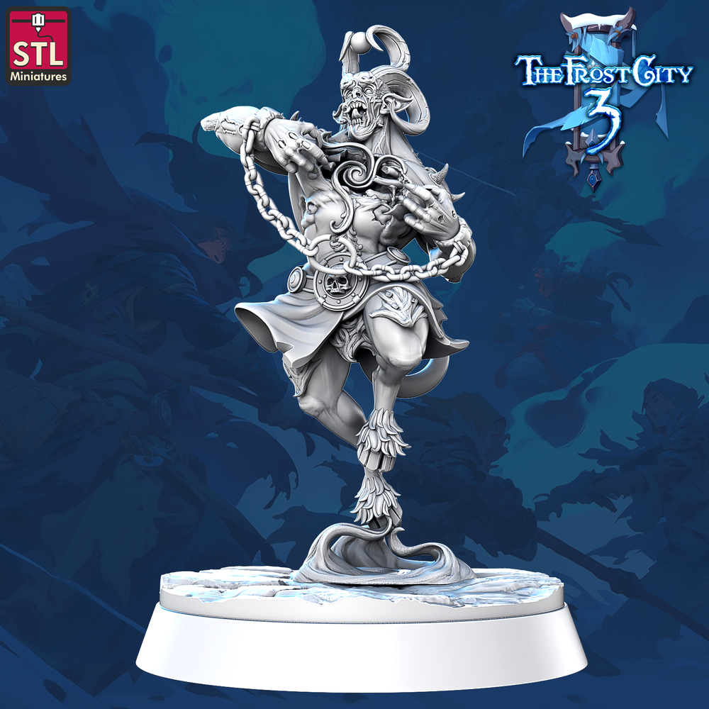 3D Printed STL Miniatures Enraged Half-Breed Core Characters The Frost City 3 28 - 32mm War Gaming D&D (Online Only)