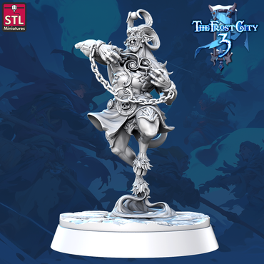 3D Printed STL Miniatures Enraged Half-Breed Core Characters The Frost City 3 28 - 32mm War Gaming D&D (Online Only)