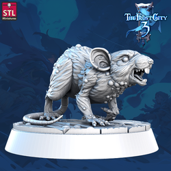 3D Printed STL Miniatures Envenomed Rat Set Core Characters The Frost City 3 28 - 32mm War Gaming D&D (Online Only)