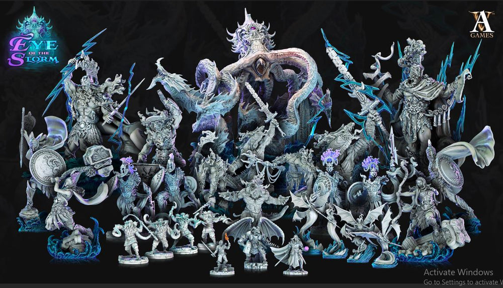 3D Printed Archvillain Games Eye of the Storm - Sky Kraken 28mm 32mm D&D (Online Only)