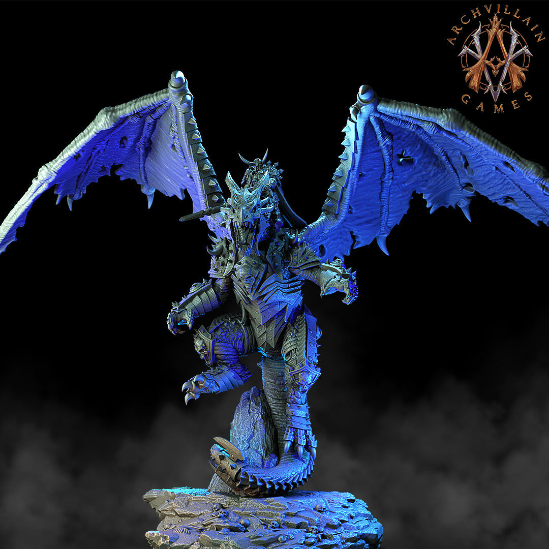 3D Printed Archvillain Games Erevos the Death Dragon The Deathknight Order 28 32mm D&D (Online Only)