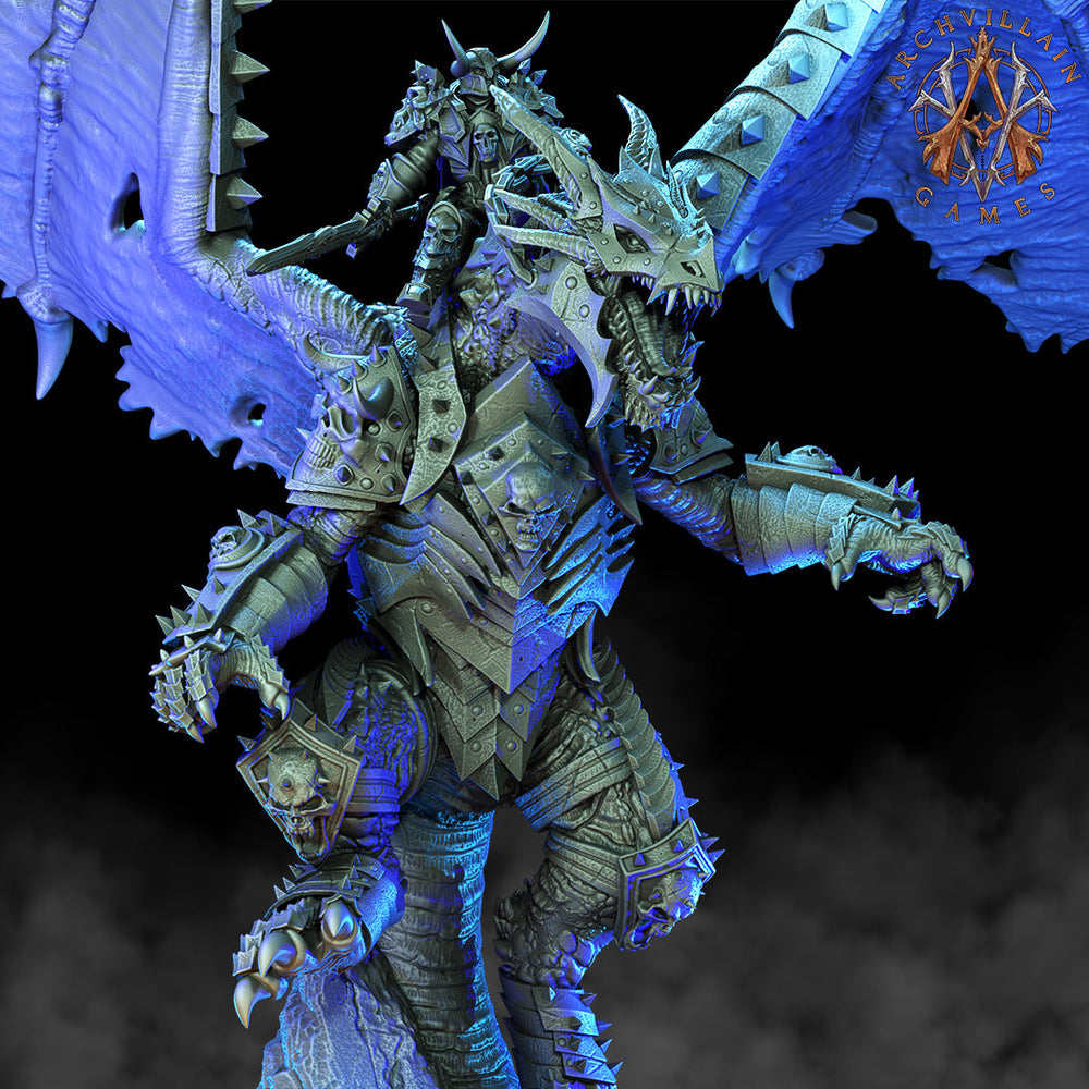 3D Printed Archvillain Games Erevos the Death Dragon The Deathknight Order 28 32mm D&D (Online Only)