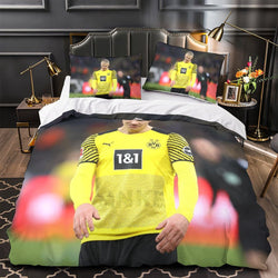 Erling Haaland Bedding Set Pattern Quilt Duvet Cover (Online Order Only)