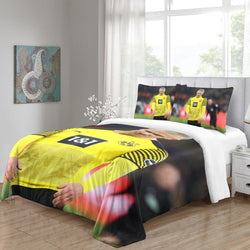 Erling Haaland Bedding Set Pattern Quilt Duvet Cover (Online Order Only)
