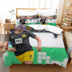 Erling Haaland Bedding Set Pattern Quilt Duvet Cover (Online Order Only)