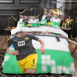 Erling Haaland Bedding Set Pattern Quilt Duvet Cover (Online Order Only)