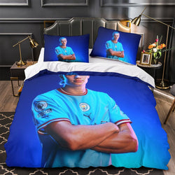 Erling Haaland Bedding Set Pattern Quilt Duvet Cover (Online Order Only)