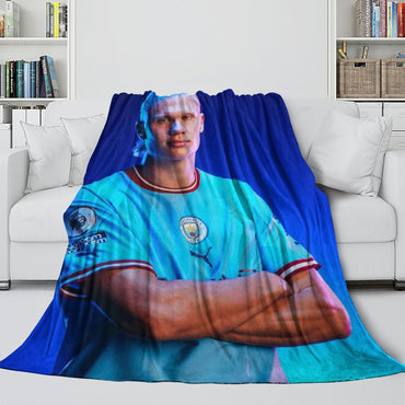 Erling Haaland Blanket Flannel Throw Room Decoration (Online Order Only)