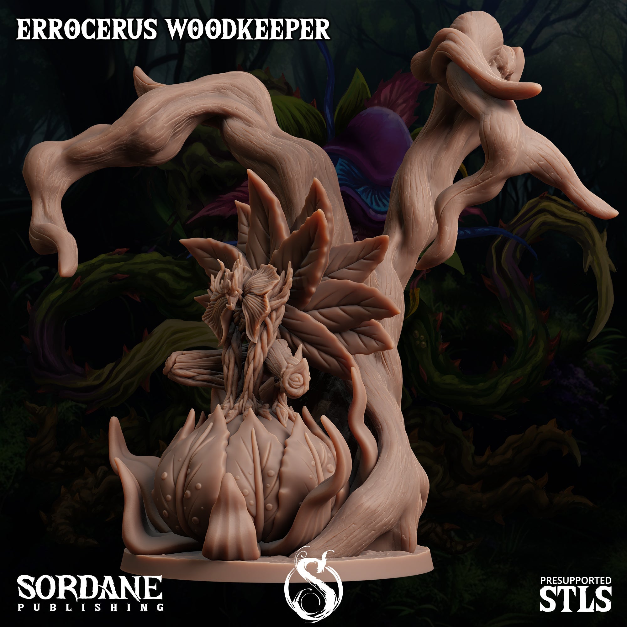 3D Printed Sordane Publishing Errocerus Woodkeeper Cupid's Embrace Set 28 32mm D&D (Online Only)