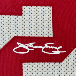 Framed Facsimile Autographed Julius Erving Dr. J 35x39 New York NY White ABA Reprint Laser Auto Basketball Jersey (ONLINE ORDER ONLY)