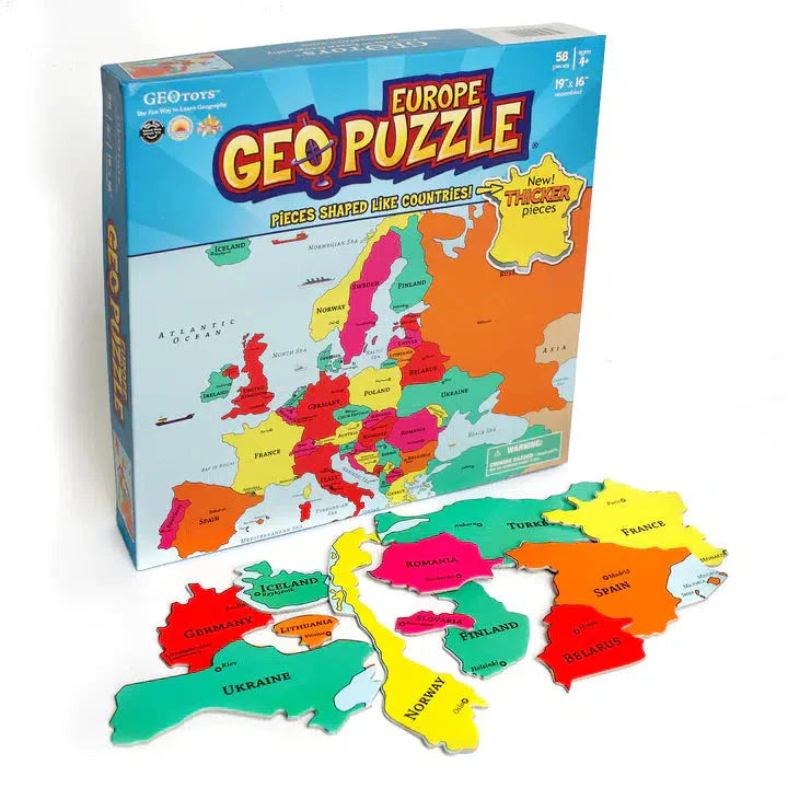 Europe GeoPuzzle 58 Piece Jigsaw Puzzle Geotoys (ONLINE ORDER ONLY)