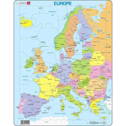 Europe Map 37 Piece Tray Jigsaw Puzzle Larsen