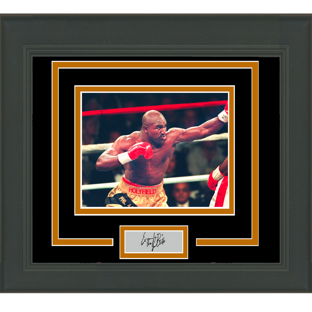 Framed Evander Holyfield Facsimile Laser Engraved Signature Auto 11x14 Boxing Photo (ONLINE ORDER ONLY)