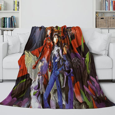 Evangelion Blanket Flannel Fleece Throw Room Decoration (Online Order Only)
