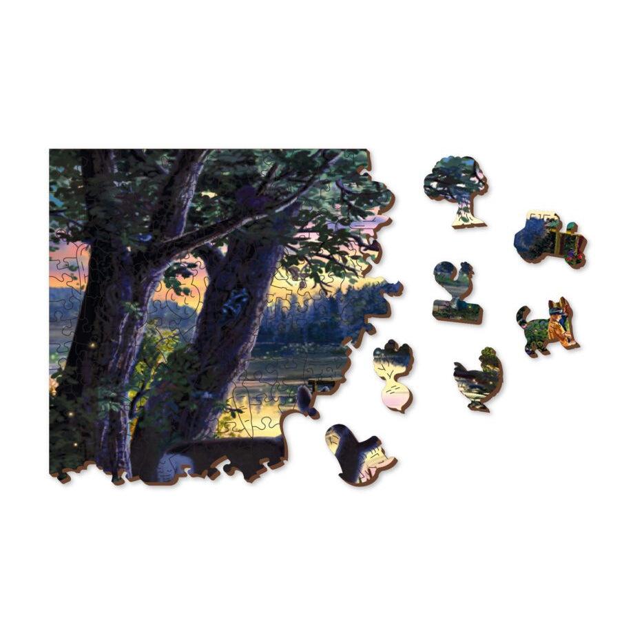 Evening at the Lakehouse 505 Piece Wood Jigsaw Puzzle Wooden City (ONLINE ORDER ONLY)