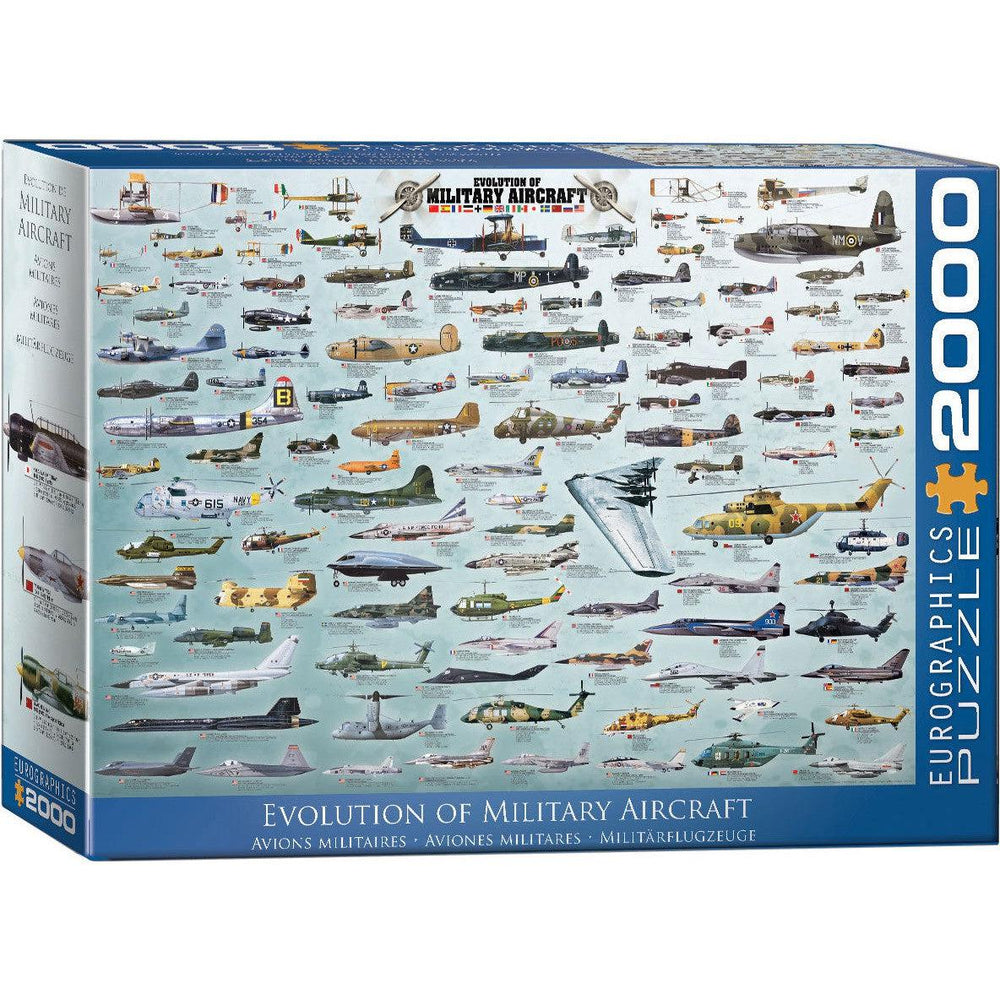 Evolution of Military Aircraft 2000 Piece Jigsaw Puzzle Eurographics