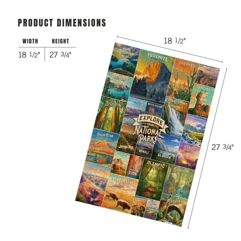 Explore Our National Parks 1000 Piece Jigsaw Puzzle Lantern Press (ONLINE ORDER ONLY)