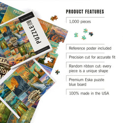 Explore Our National Parks 1000 Piece Jigsaw Puzzle Lantern Press (ONLINE ORDER ONLY)